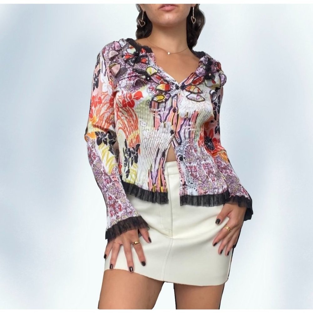 RARE Vintage Alberto Makali Button Up Top